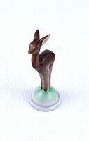 1Z760 Régi Herendi mini porcelán őzike figura 8 cm