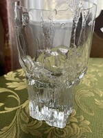 Littala "Minerva" kristályüveg váza -Tapio Wirkkala design  (17 cm)