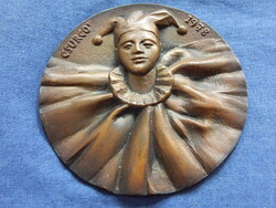 VI.Országos Csokonai Diákszínjátszó Napok Csurgó 1978 - bronzplakett 105 mm eredeti díszdobozában