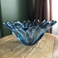 Régi Muránói kristály üveg tál