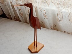 Fa kanalas gém figura madár szobor 33cm magas retro