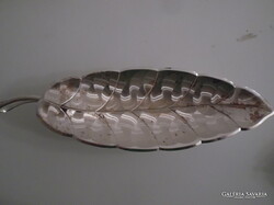 TÁL  - EZÜSTÖZÖTT - LEVÉL ALAKÚ - 23 x 8 x 2 cm - NÉMET - HIBÁTLAN