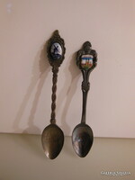 KANÁL - 2 db - EZÜSTÖZÖTT - JELZETT - 11 x 2 cm - 10 x 2 cm - RÉGI - OSZTRÁK - HIBÁTLAN