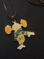 Vintage Disney Donald kacsa medál láncon