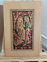 Festett zománc kép 28x43 cm kerettel