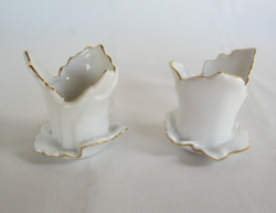 2 db együtt Aquincumi porcelán gyertyatartó