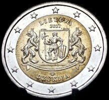 Litvánia 2 euró, 2021 Litván néprajzi régiók - Dzukija (Dzūkija vagy Dainava) B13A5