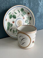 ANTIK ALT WIEN PORCELÁN KÁVÉSCSÉSZE, ALJÁVAL, 1825