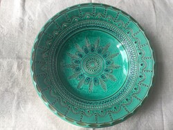 Obányai kerámia falitányér 34cm.Teimel István