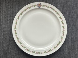 Zsolnay antik porcelán lapos tányér 24 cm. a Vitézi rend címerével 002