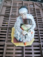 Antik porcelán figura ritkaság titkos tintatartó