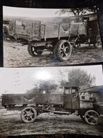 1931 körül, teherautó, három levelezőlap méretű fotó