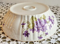 Zsolnay ibolya mintás "pogácsás, pörköltes" tál/kínáló – 24,5 cm