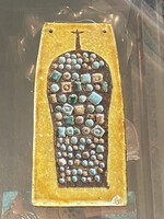 BALCZÓ EDIT (1935-2010) EGYHÁZI, SZAKRÁLIS, JELZETT, RETRO FALIKÉP 28 X 13 CM