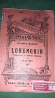 1910.Richard Wagner: Lohengrin ROMÁN nyelvű antik könyv képek szerint Biblioteca pentru toti