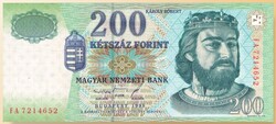 1998 200 FA UNC bankjegy tökéletes állapotban, sorkövető is fix áron.