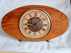 Óra asztali 015 - Splendex mechanikus felhúzós ébresztőóra art deco - MOM szerkezet - alkatrésznek