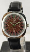 Fortis Vintage „Roulette Dial” – szervizelt, kézi felhúzós, 38 mm, egyedi számlap