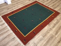 KILIM (KELIM) - INDIAI kézi szövésű gyapjú szőnyeg, 165 x 245 cm