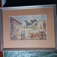 Gábor Jenő :Falusi hangulat, / 40-es években