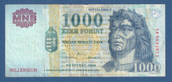 1000 Forint 2000 DB  sorozat MILLENNIUM