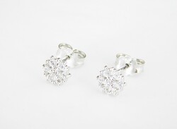 14 K Fehérarany Gyönyörű Fülbevalók