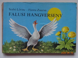 Szabó Lőrinc: FALUSI HANGVERSENY - régi, kemény lapos mesekönyv Füzesi Zsuzsa rajzaival