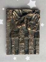 Somogyi József bronz plakett PRO ARTE Salgótarján 82x108 mm