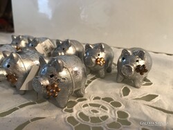 SZOBOR - MALAC - KERÁMIA - ÚJ - WERNER VOSS MUENSTER DESIGNER - CSILLÁMOS ARANY - 5 x 4 x 3,5