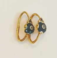 Antik Arany Fülbevaló Lányka Art Deco