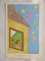 1963. Humoros,  retró grafikai képeslap. Rajz: Kaján Tibor (232)