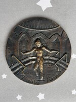 Farkas István bronz plakett KIRÁLY FÜRDŐ 95 mm