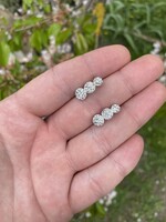 Női 925 Ezüst Köves Fülbevaló!