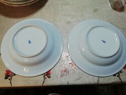 Zsolnay porcelán tányér 2 db Antik 41 képeken látható állapotban.Több száz Aukció és Akció