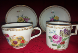 Altwien-porcelán csészék - több mint 200 éves kuriózumok!!!
