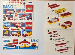 RETRO KINCS 1987-BŐL! 2 db LEGO 507 Basic készlet – Hiánytalan, gyűjtői állapotban!