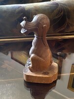 FARAGOTT FA KUTYA, KUTYUS SZOBOR 19 CM