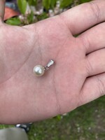 Női 925 Ezüst Gyöngy Medál!