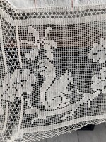 Csodaszép hatalmas antik vintage horgolt mókusos csipke szegély terítőről bontható
