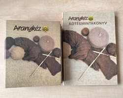 Aranykéz kötés- és horgolásmintákat tartalmazó kézimunka-könyv csomag lefűzhető képes lapokkal