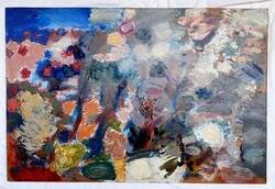 Pataki János - Téli Törpe 1980 Képcsarnok olajfestmény 90x60cm