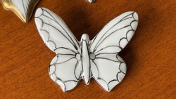 HERENDI porcelán medál, kitűző - Pillangó - ÚJ!