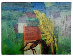 Nagy Tibold- Dombok 1977 Képcsarnok olajfestmény 80x60cm