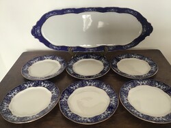 Zsolnay porcelán sendvicses készlet Popadour ll.