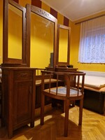 Art deco toalett tükör székkel