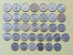 Magyarország 35 db Különböző Érme 10 20 Fillér 1968-1992