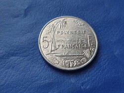 FRANCIA POLINÉZIA 5 FRANK / 5 FRANCS 2014 HAJÓ!