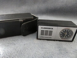 Vintage Mini Hünnebeck Emes Sonochron Mechanikus Utazó Ébresztő Óra '70-es Évek