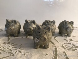 PERSELY - MALAC - KERÁMIA - ÚJ - WERNER VOSS MUENSTER DESIGNER - CSILLÁMOS EZÜST - 8 x 7 x 6 cm