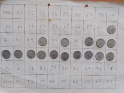 MAGYAR NÉPKÖZTÁRSASÁG 10 FILLÉR 1969 - 1989, 16 DB    B155